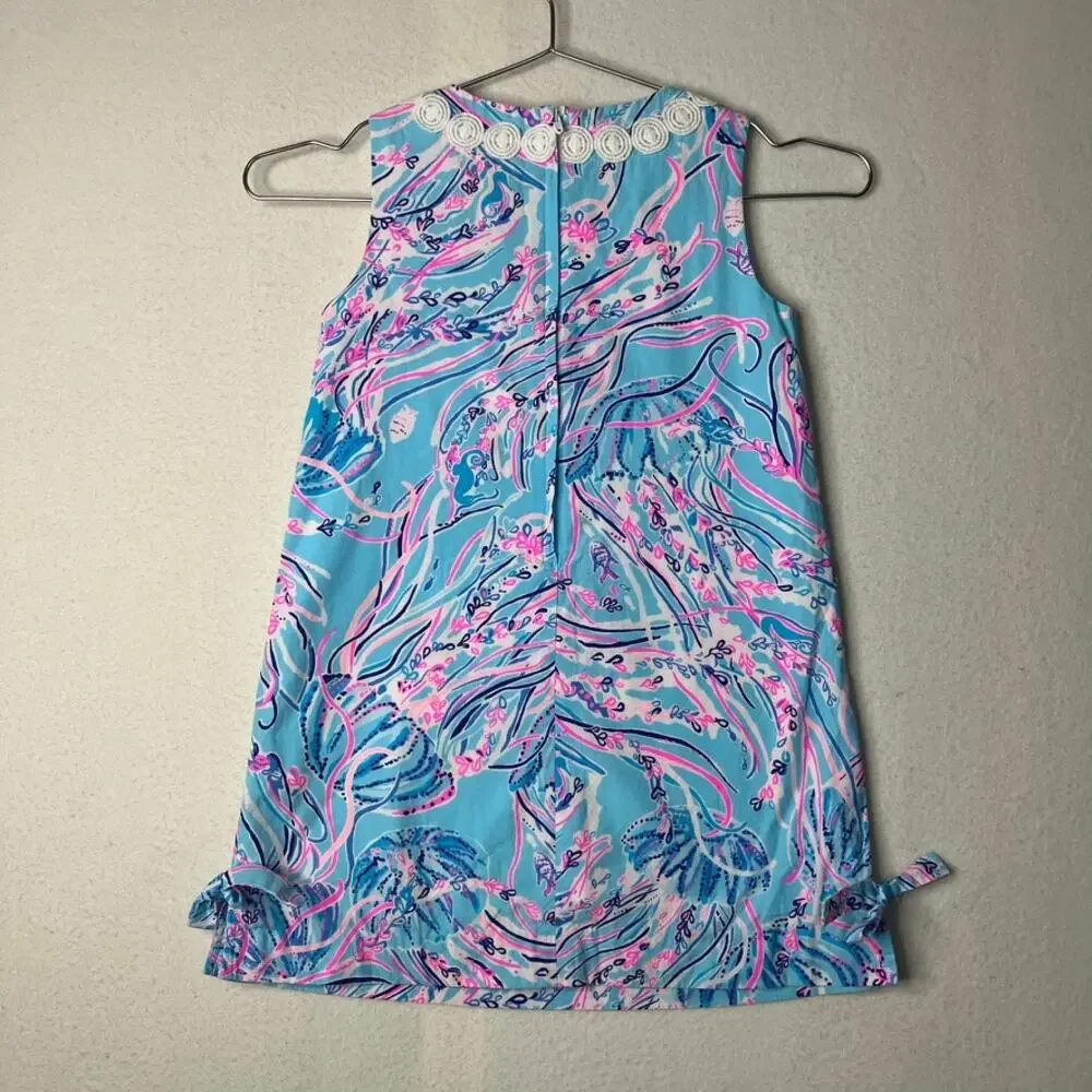 Lilly Pulitzer Jellyfish Nautical Dress 6 Girls Coastal Seahorse Ocean Colorful